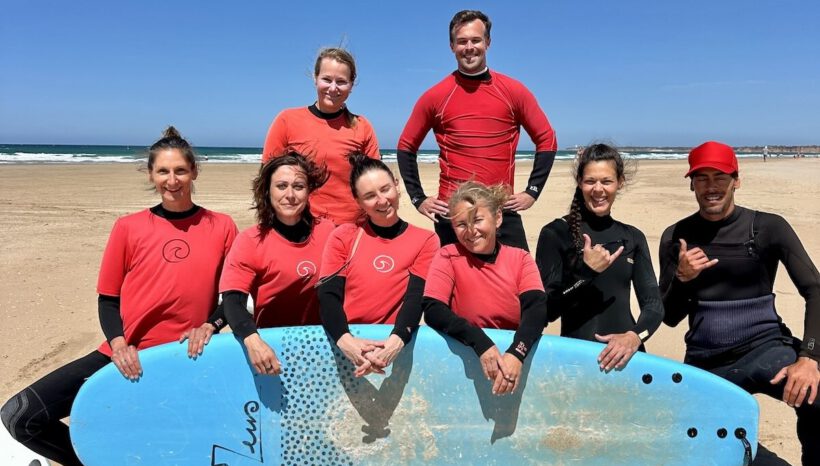 Gruppenbild Surfkurs Fitness Retreat