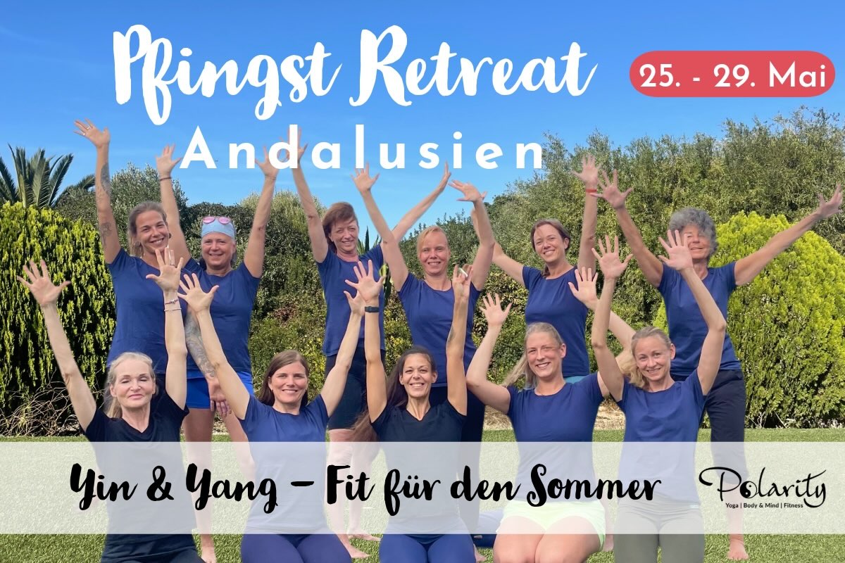 Yoga- & Fitness-Session im Freien beim Pfingst-Retreat 2026 in Andalusien